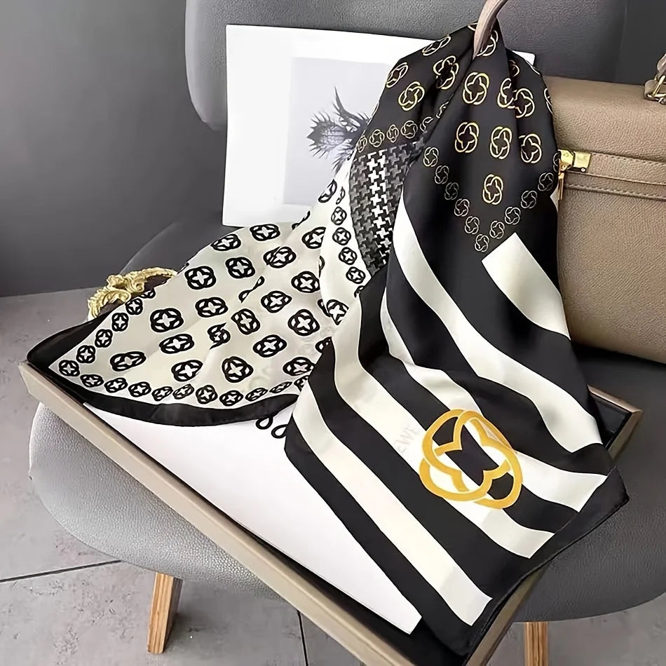 Luxury Silk Scarf Women Satin Shawl Sun Protection Wrap - Smarsty