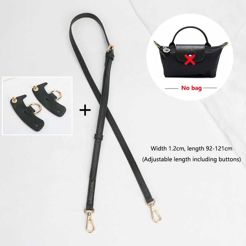 1 Set Bag Strap For Longchamp Mini Punch-free Genuine Leather Shoulder Strap Set Transformation Crossbody Strap Bag Accessories