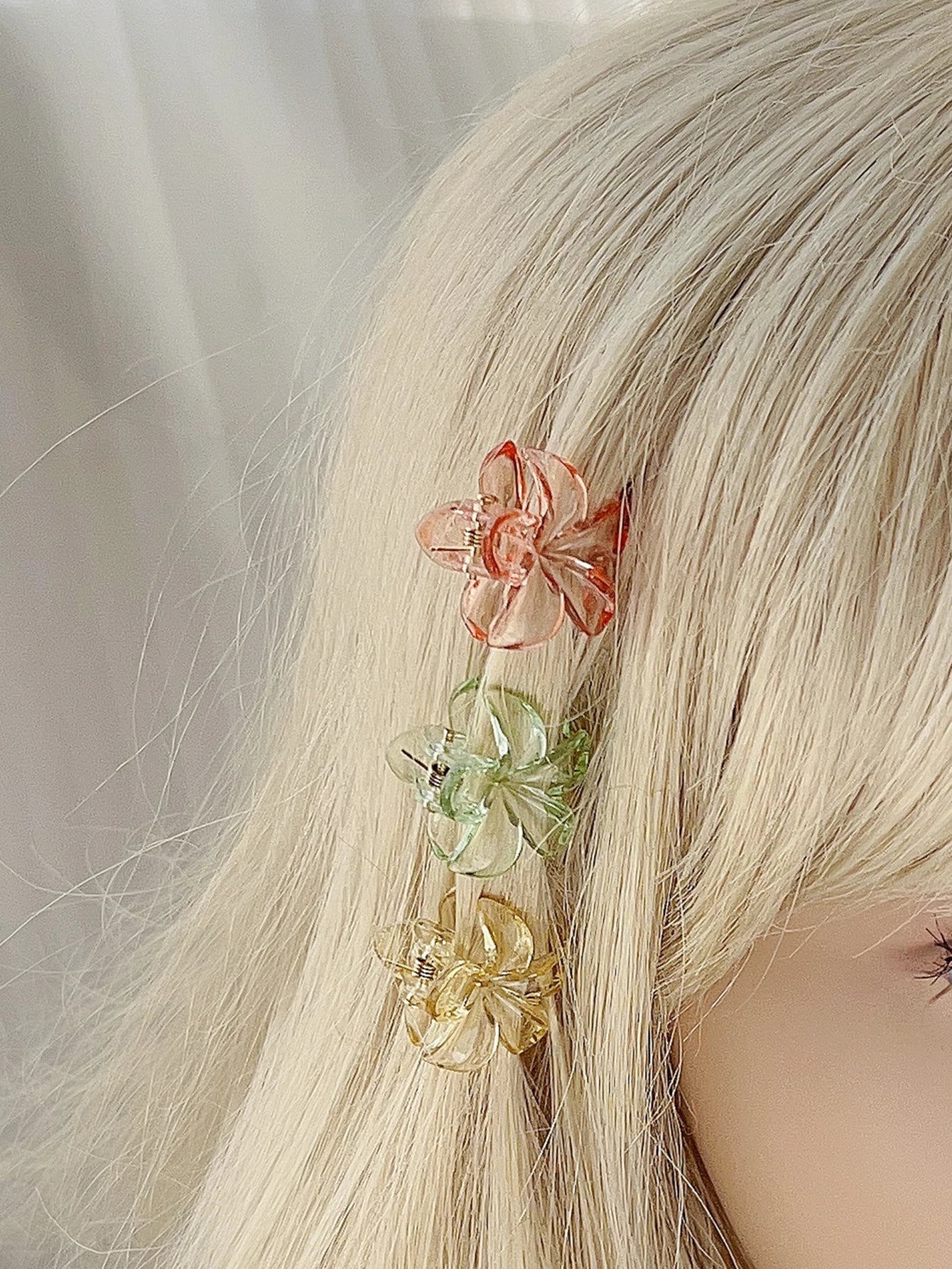 Mini Flower Hair Clips Pack Creaseless Claw Clips For Bangs - Smarsty