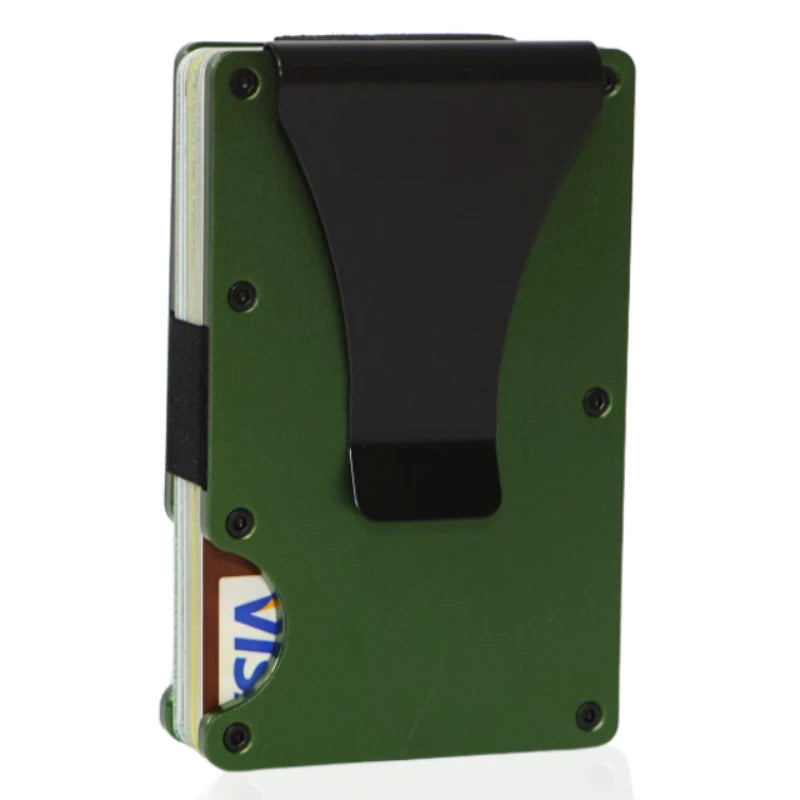 Slim Wallet For Men - Front Pocket RFID Blocking Minimalist Wallet For Men - Metal Wallet With Money Clip For Men - Smarsty