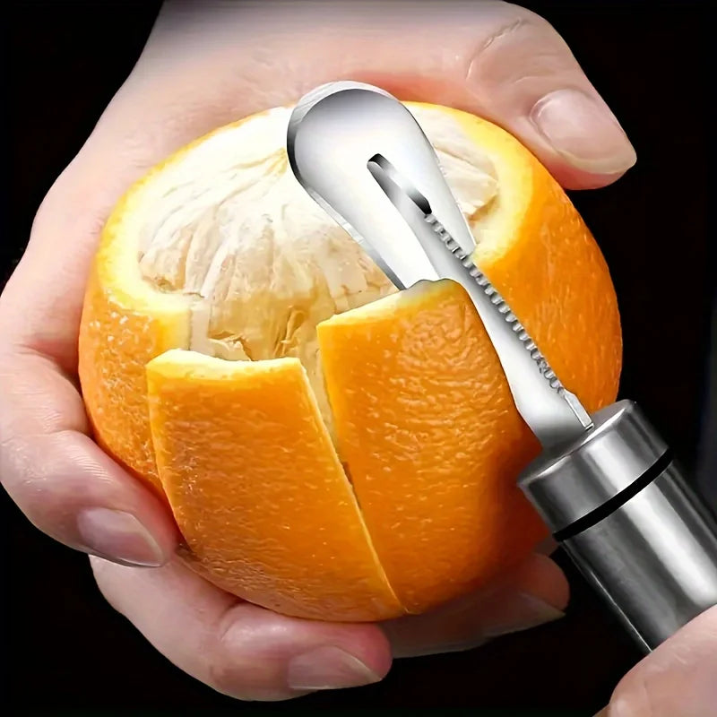 Stainless Steel Orange,Citru Peeler,Simple Lemon Peeler,Creative Cutter,Orange Peeler Tool With Handle,Restaurant Kitchen Gadget by Smarsty