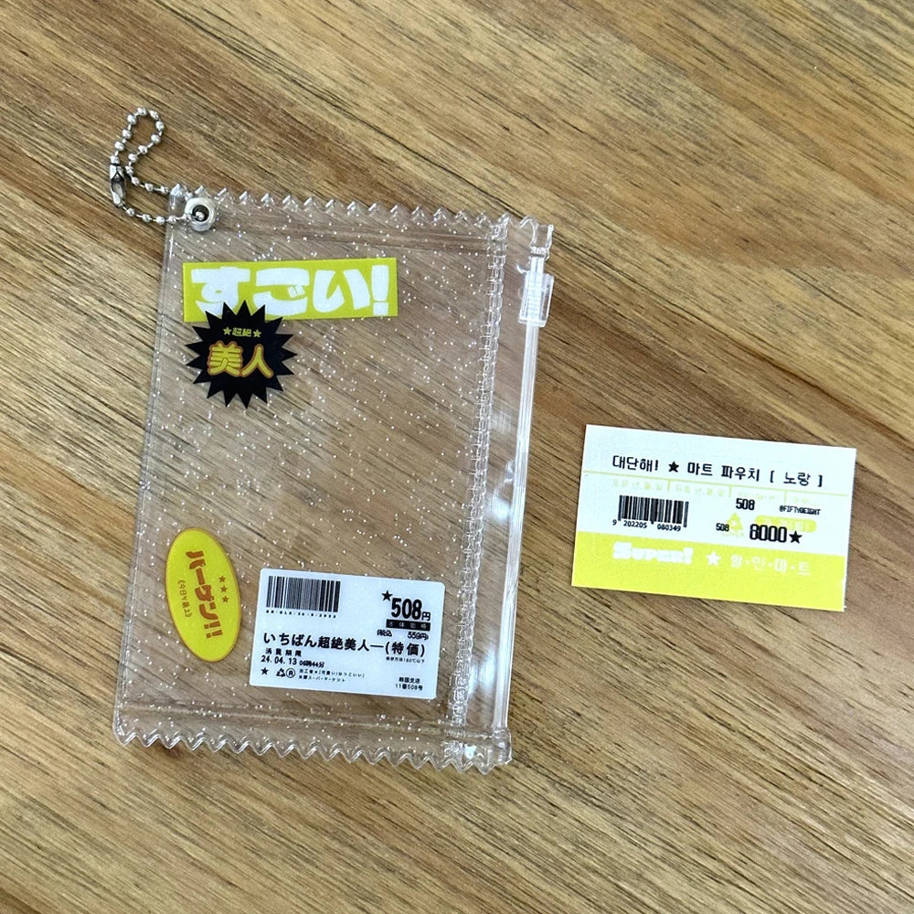 INS Transparent Candy Bag Badge Holder Korean Photocard Holder Display Bag Pendant Idol Photo Card Protective Cover Card Holder