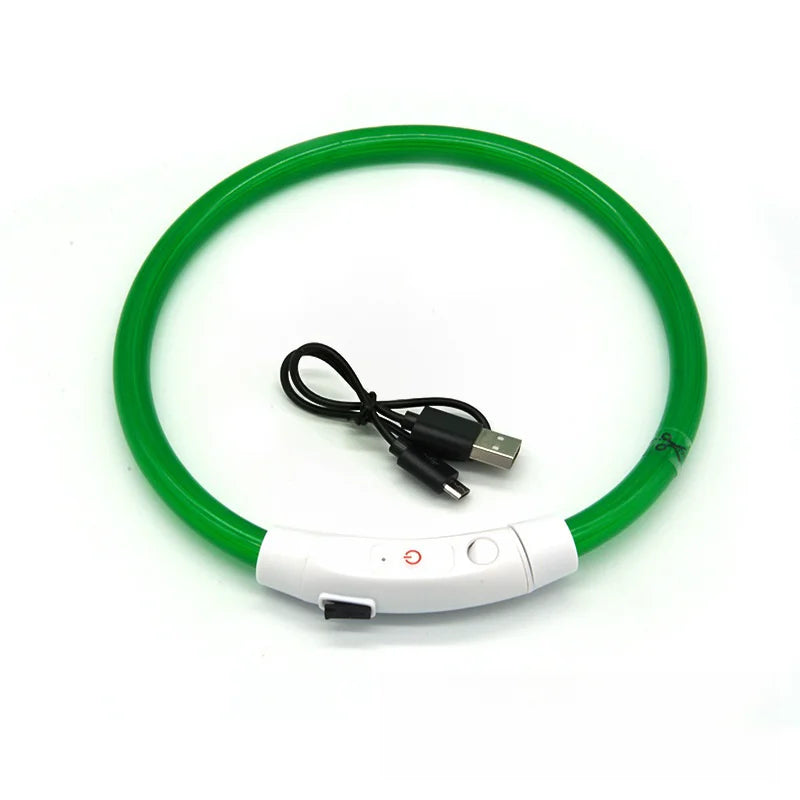 USB Rechargeable LED Dog Collar for Night Safety - Smarsty