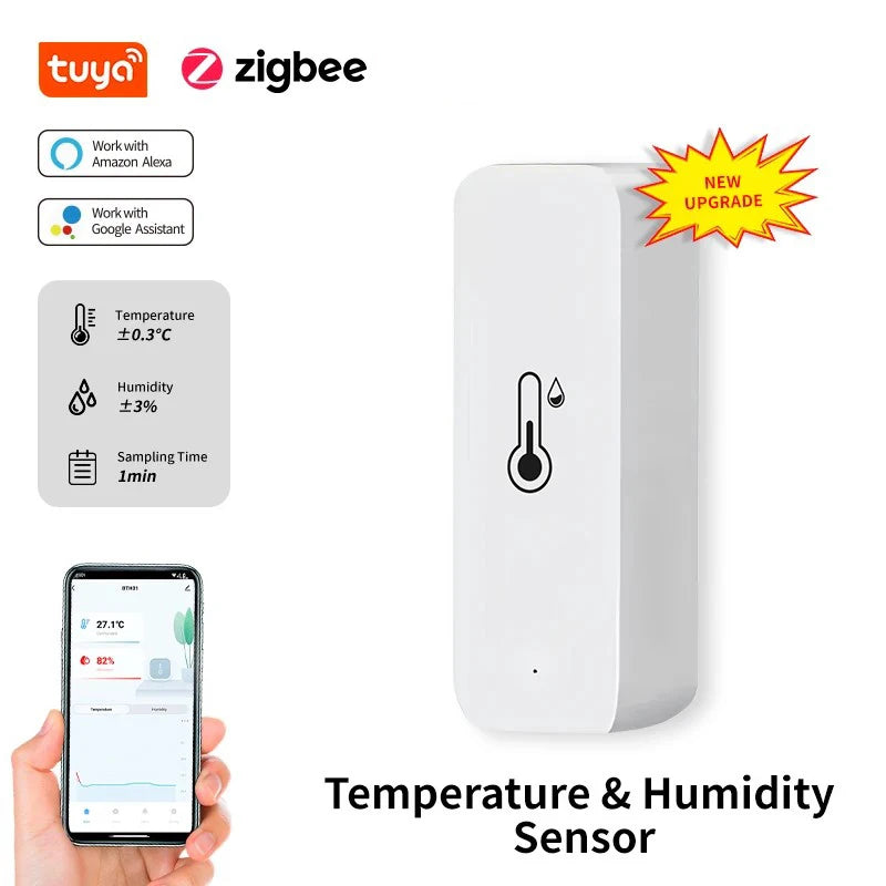 ZigBee Smart Temperature Humidity Sensor with App Control - Smarsty