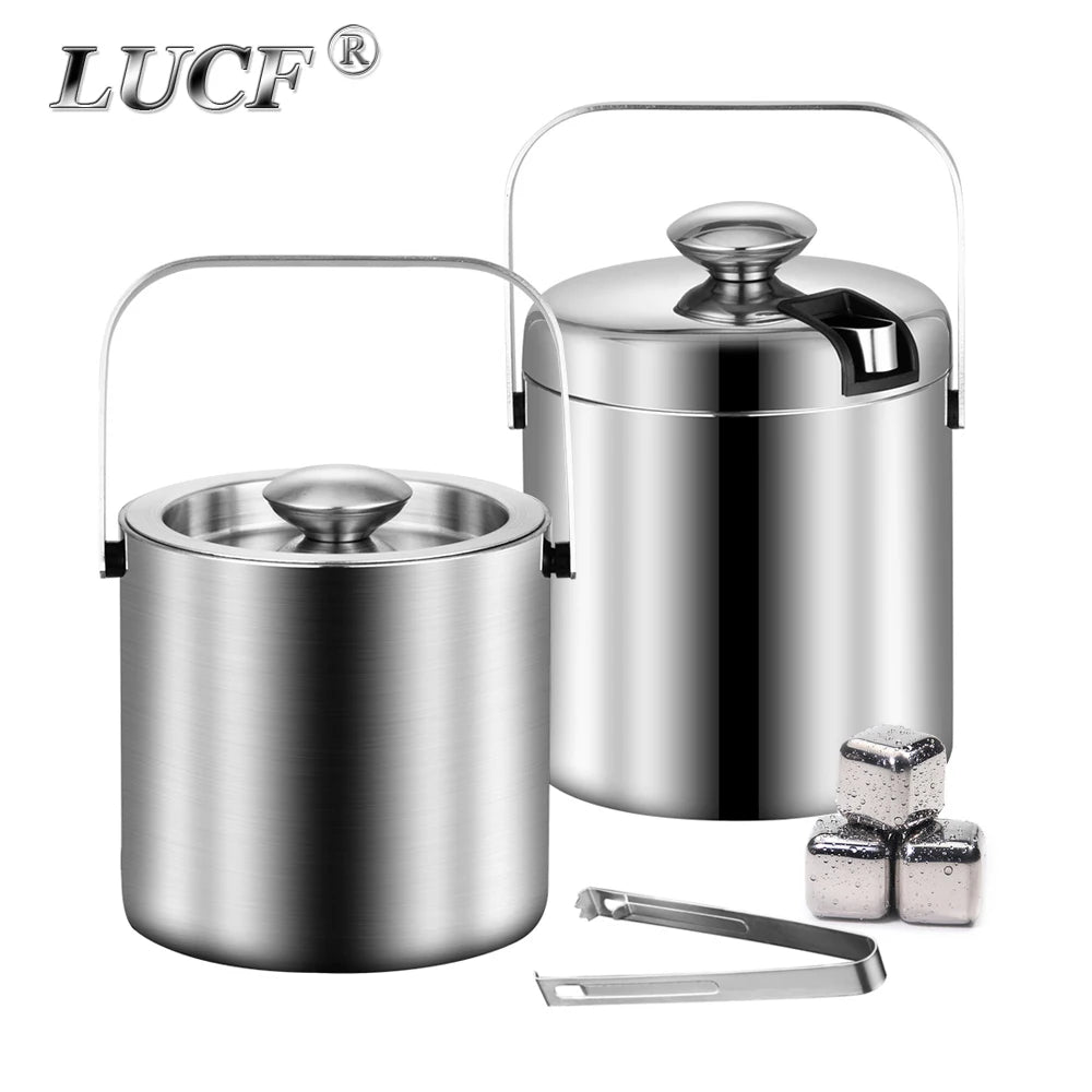 Portable Stainless Steel Ice Bucket for Outdoor Parties - Smarsty