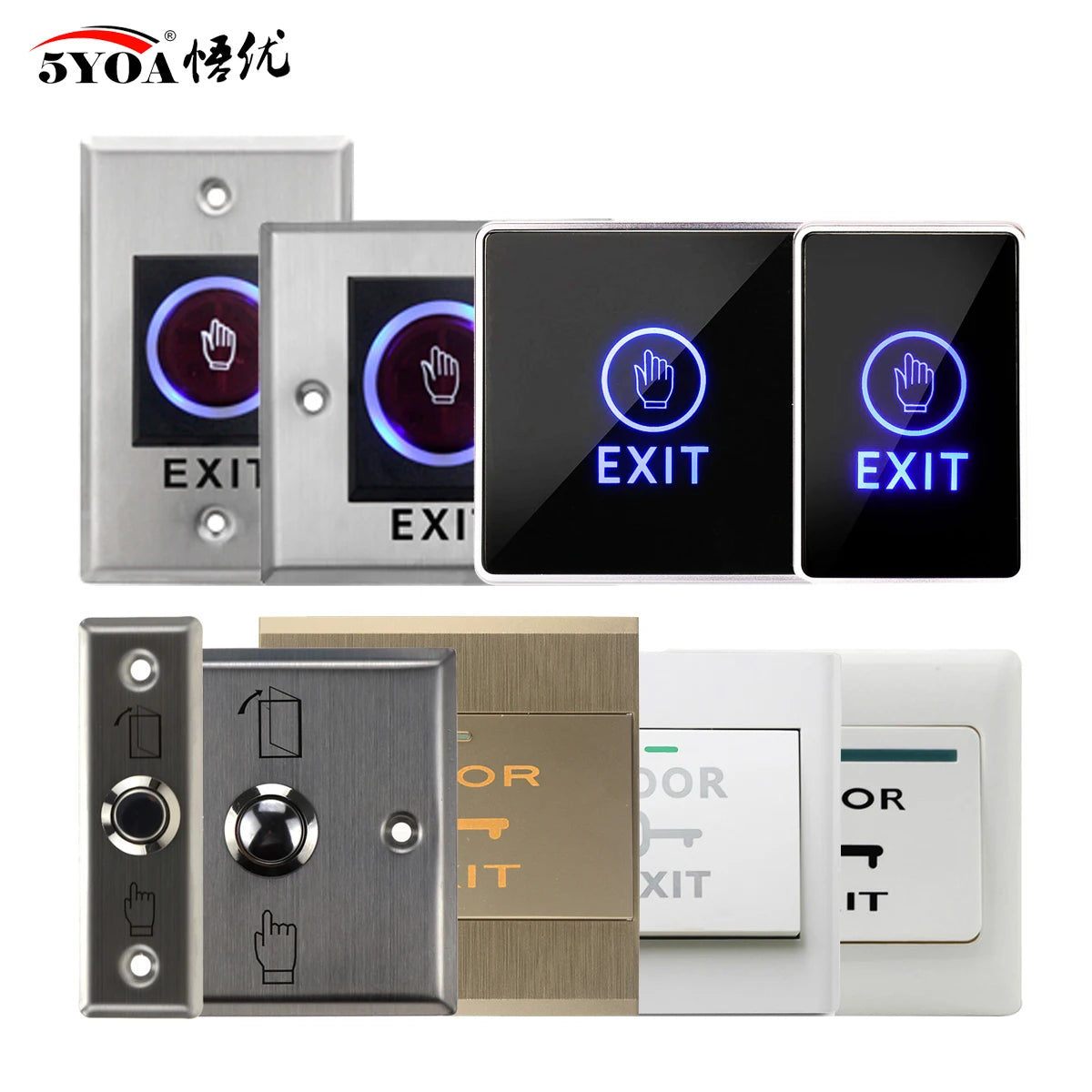 No Touch Exit Push Button Door Access Control - Smarsty