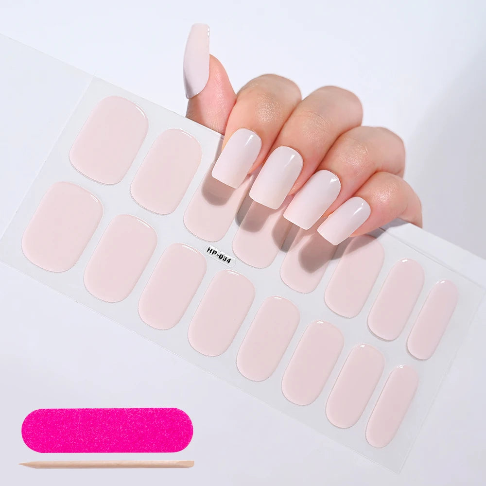 Long-Lasting Semi-Cured Gel Nail Stickers for Easy Application - Smarsty