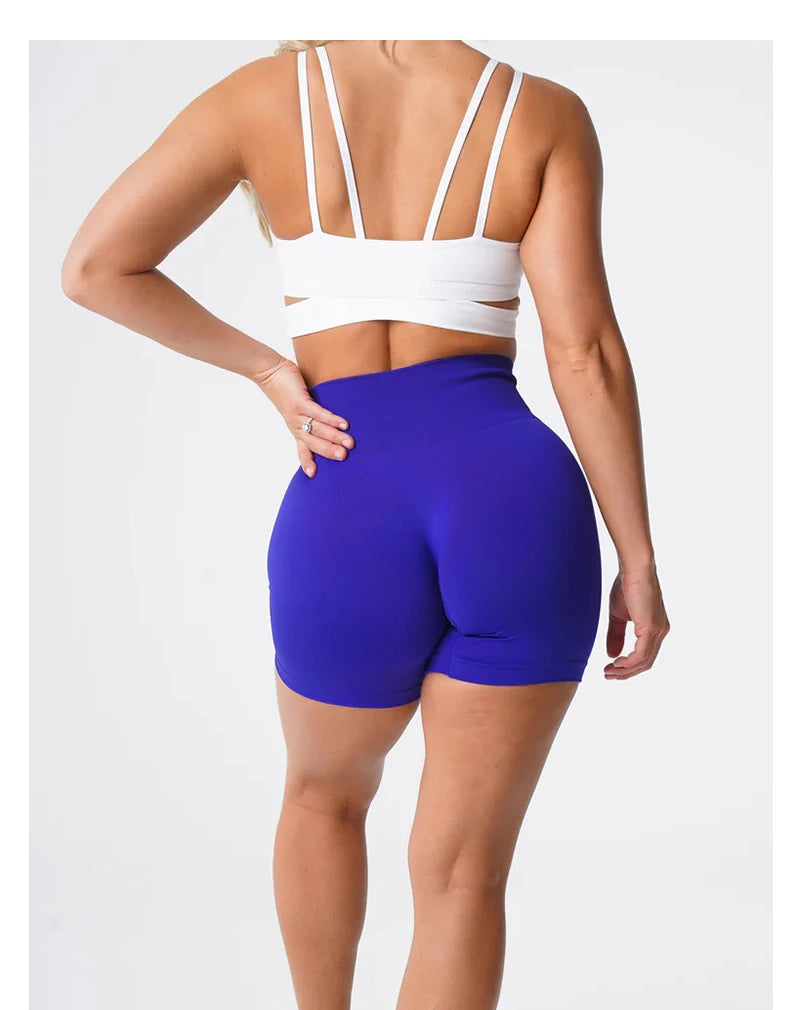 TKITK Spandex Solid Seamless Shorts Women Soft Workout Tights Fitness Yoga Pants Gym tight pants leggings cycling shark pants