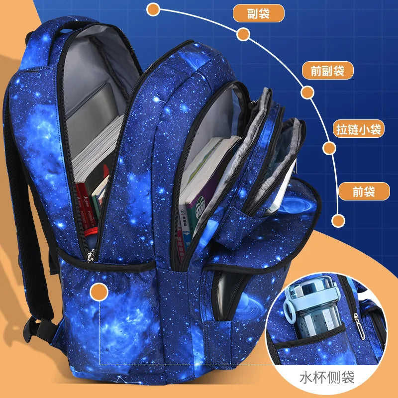Waterproof Kids Backpack Starry Sky For Boys And Girls - Smarsty