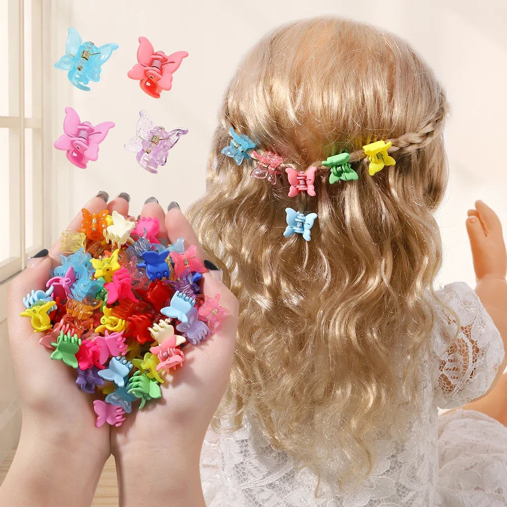 Colorful Mini Butterfly Hair Clips Secure Hold For Girls - Smarsty