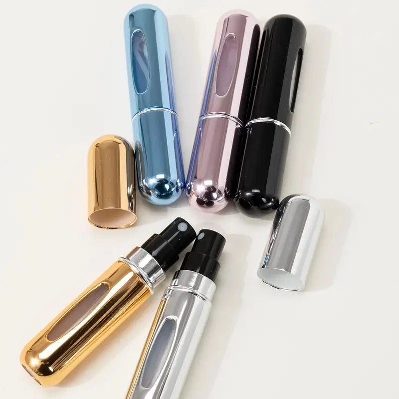 Portable Mini Travel High-end Perfume Bottle Base Refill Bottle Straight Charging Small Sample Perfume Aluminum Material - Smarsty