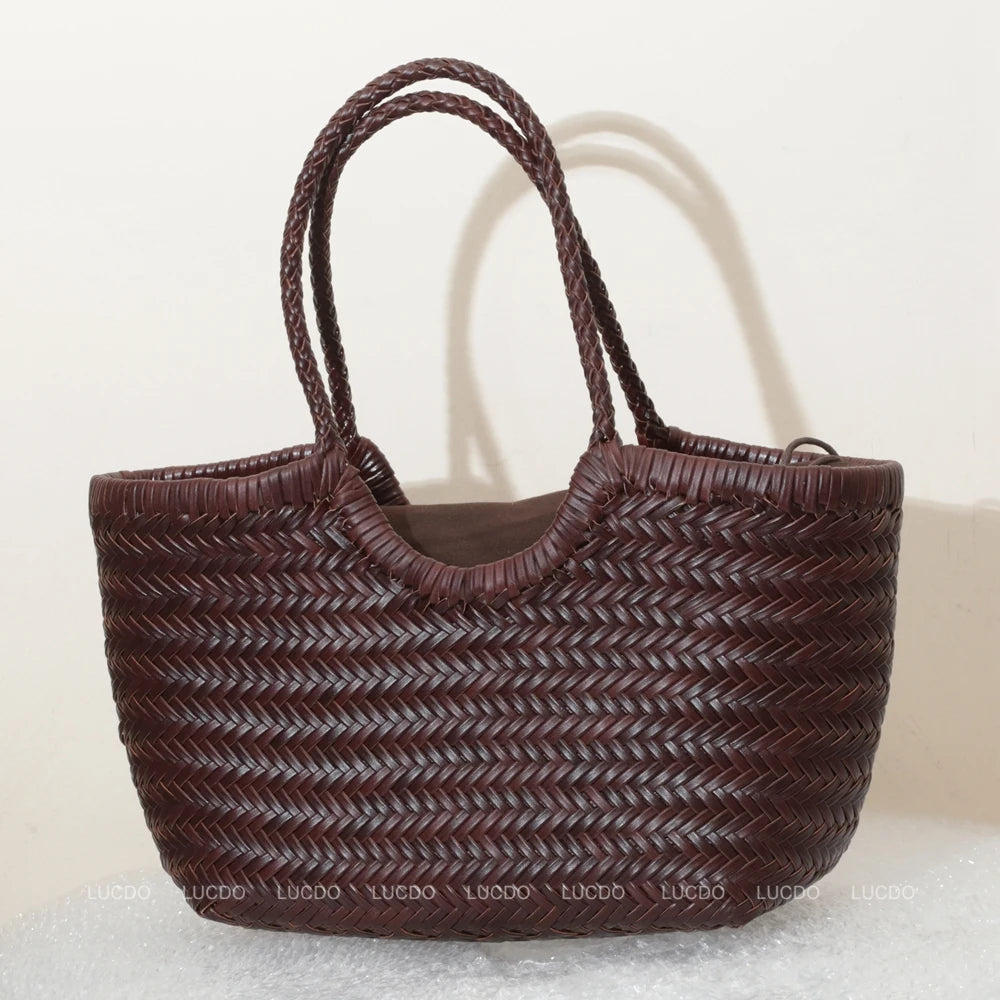 Genuine Leather Tote Bag For Women With Crossbody Strap - Smarsty