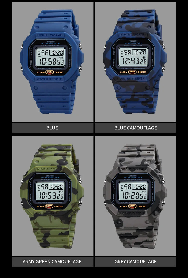 SKMEI 1628 Waterproof Military Digital Watch for Men - Smarsty