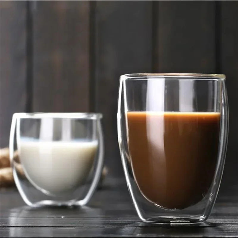 Double Wall Insulated Glass Mugs for Coffee and Tea - Smarsty