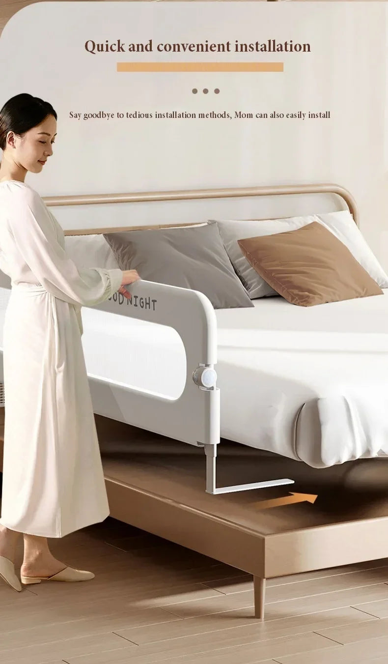 Adjustable Baby Bed Rail Safety Guard For Crib And Bed - Smarsty