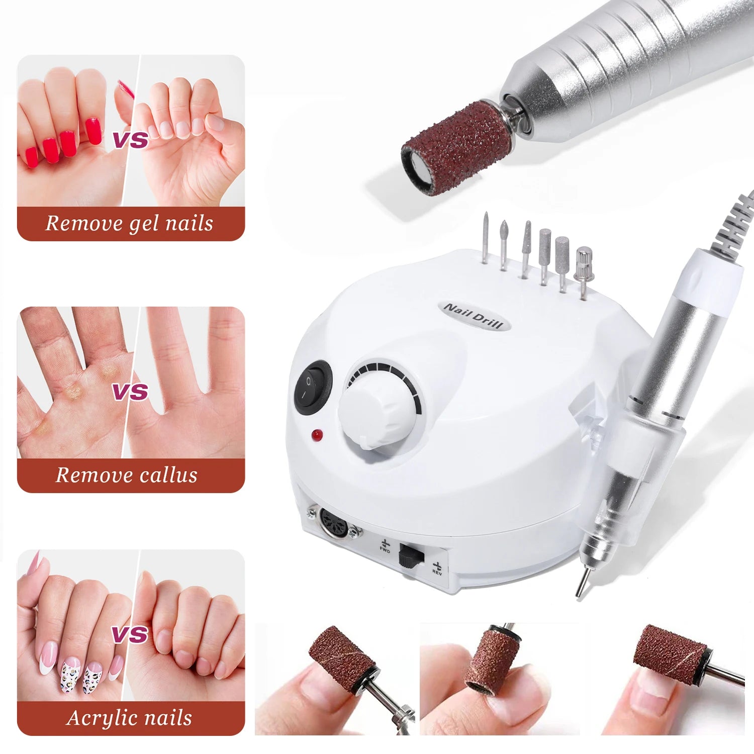 High-Speed Electric Nail Drill Machine Kit - Smarsty