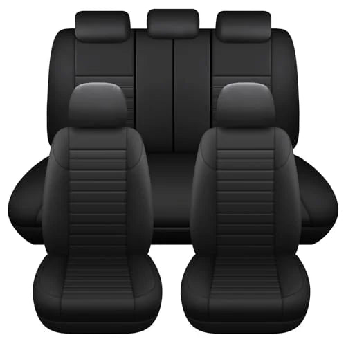 Leather Car Seat Covers Full Set 5-Seater Seat Universal Fit Padded of Most Car with Waterproof Breathable Anti-dirty