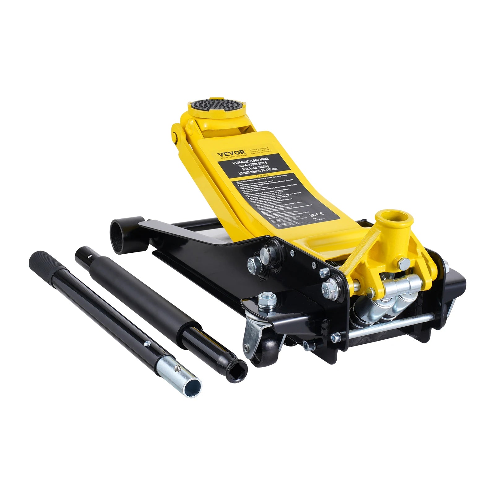 SucceBuy 2 Ton Low Profile Floor Jack Heavy Duty Iron Hydraulic Racing Floor Jack Hydraulic Car Jack Dual Piston Quick Lift Pump