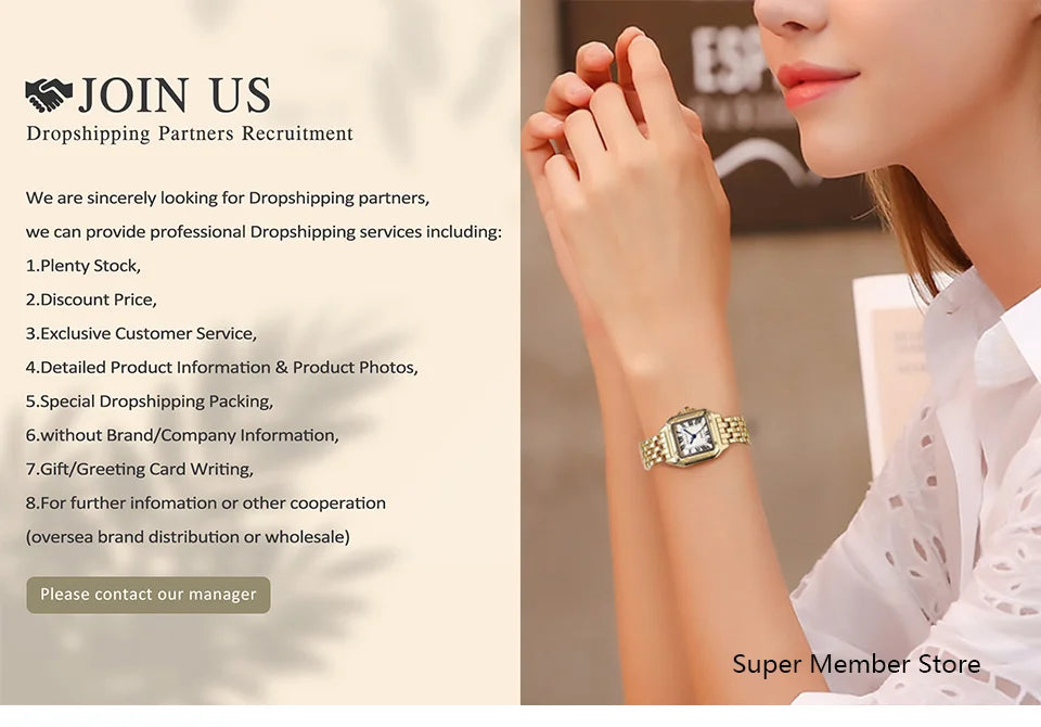 Luxury Gold Plated Quartz Watch for Women - Smarsty