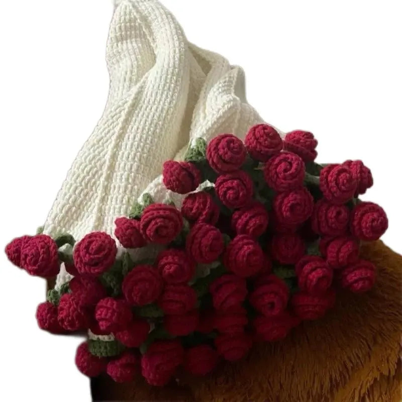 Handmade Crochet Rose Blanket for Cozy Comfort - Smarsty