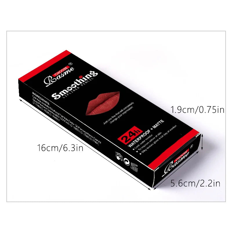 12 Piece Long Lasting Lipstick Set with Lip Liner - Smarsty