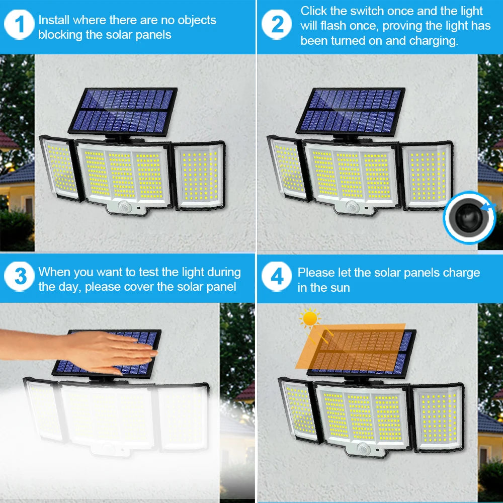 Super Bright Solar Motion Sensor Light for Outdoor Use - Smarsty