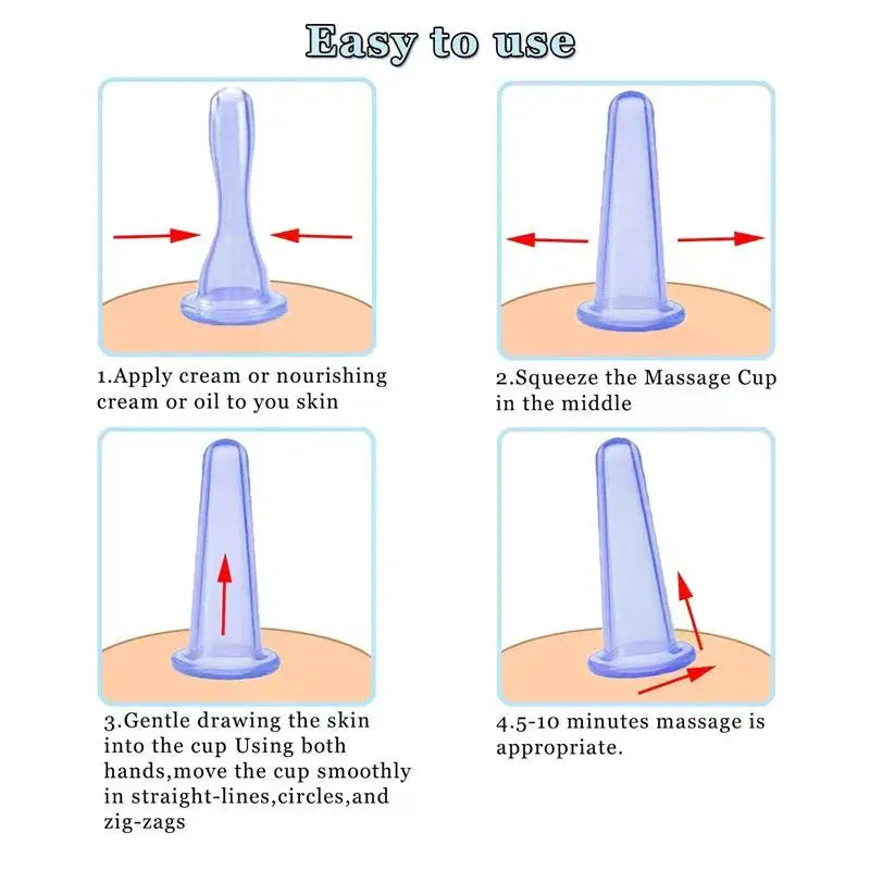 Silicone Vacuum Cupping Massage Jars for Anti Cellulite - Smarsty