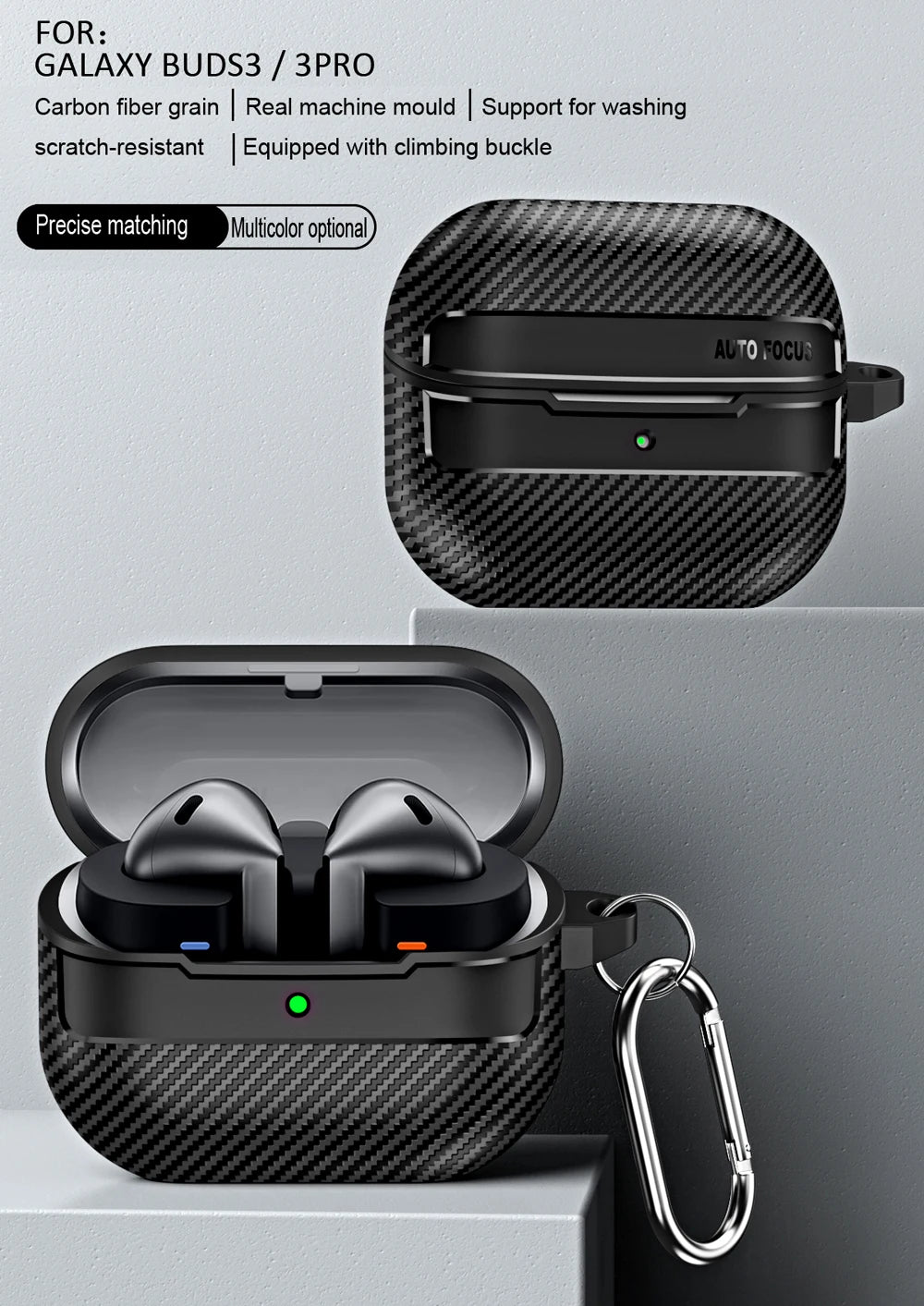 Carbon Fiber Earphone Case for Samsung Galaxy Buds 3 - Smarsty