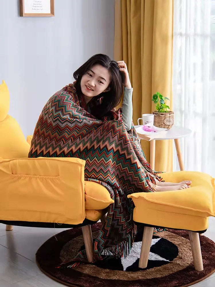 Boho Aztec Throw Blanket for Stylish Home Decor - Smarsty