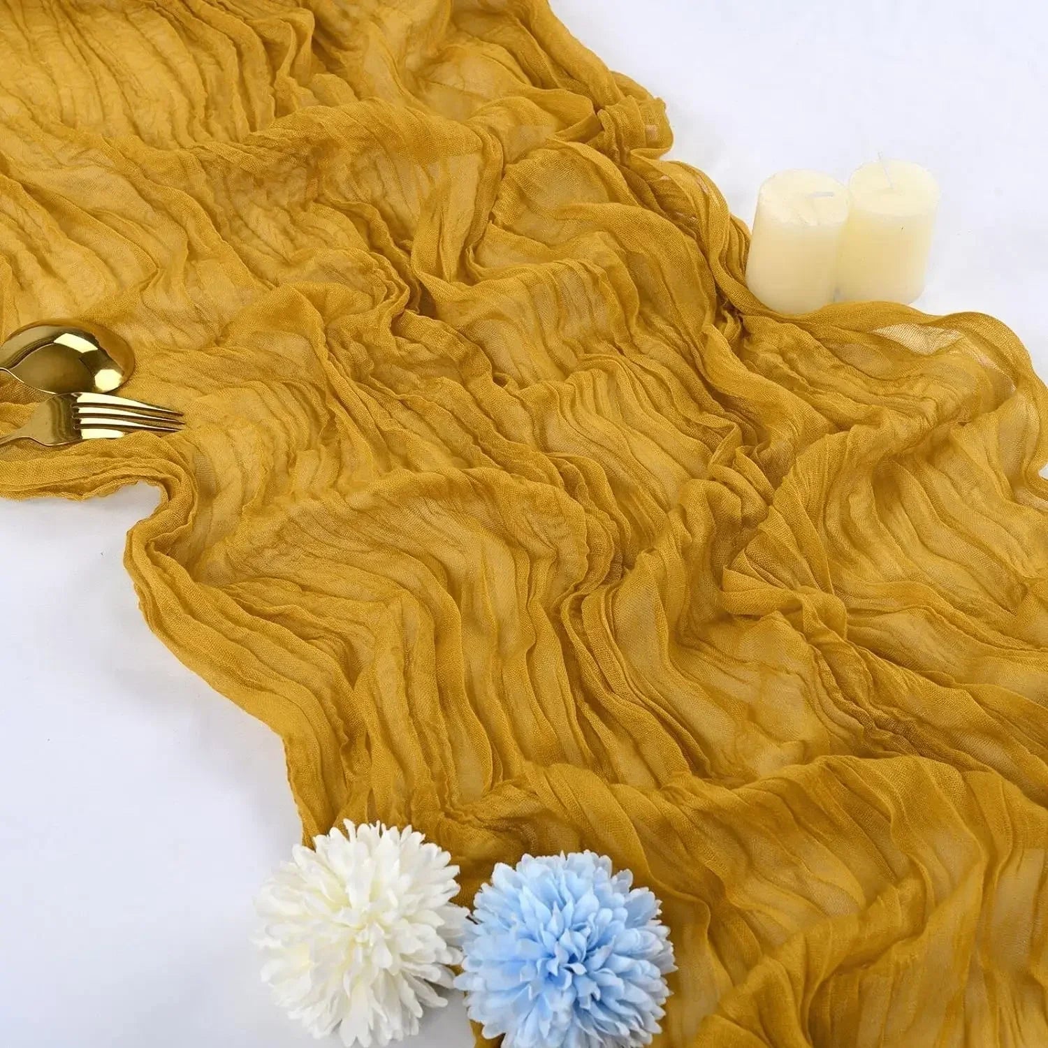 Gauze Table Runner for Rustic Beach Weddings - Smarsty