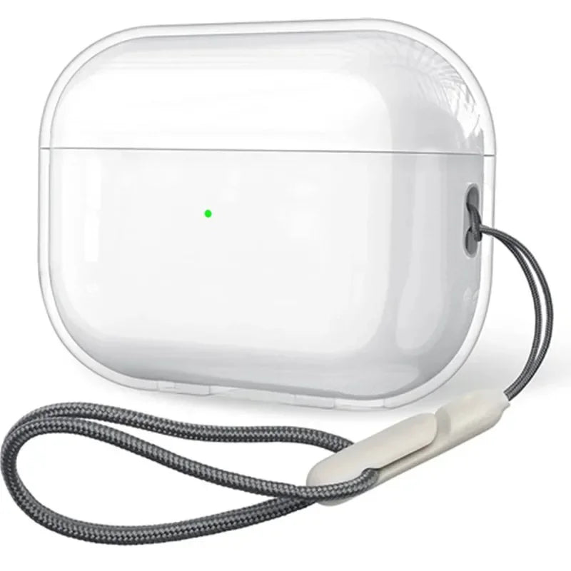 Clear Shockproof TPU Earphone Case with Lanyard - Smarsty