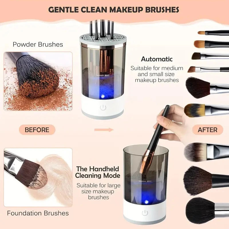 USB Portable Electric Makeup Brush Cleaner for Quick Cleaning - Smarsty