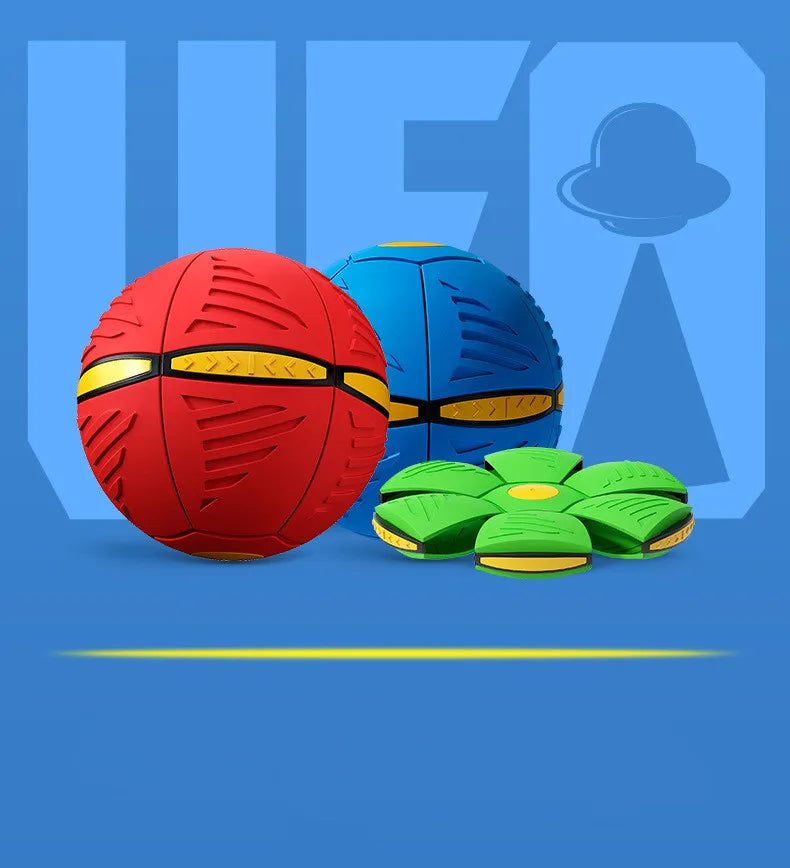 Blue Flying Saucer Ball Outdoor Parent Children Toy Foot Magic Deformation Foot Pressure Decompression Vent Ball - Smarsty