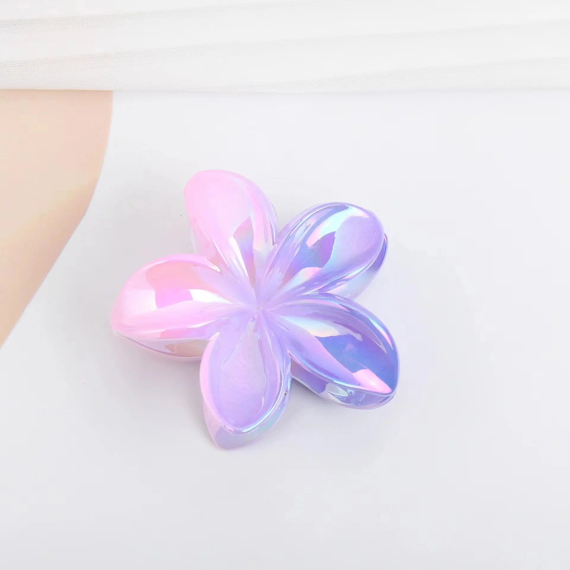 Gradient Large Flower Acrylic Hair Clip Boho Beach Accessory - Smarsty
