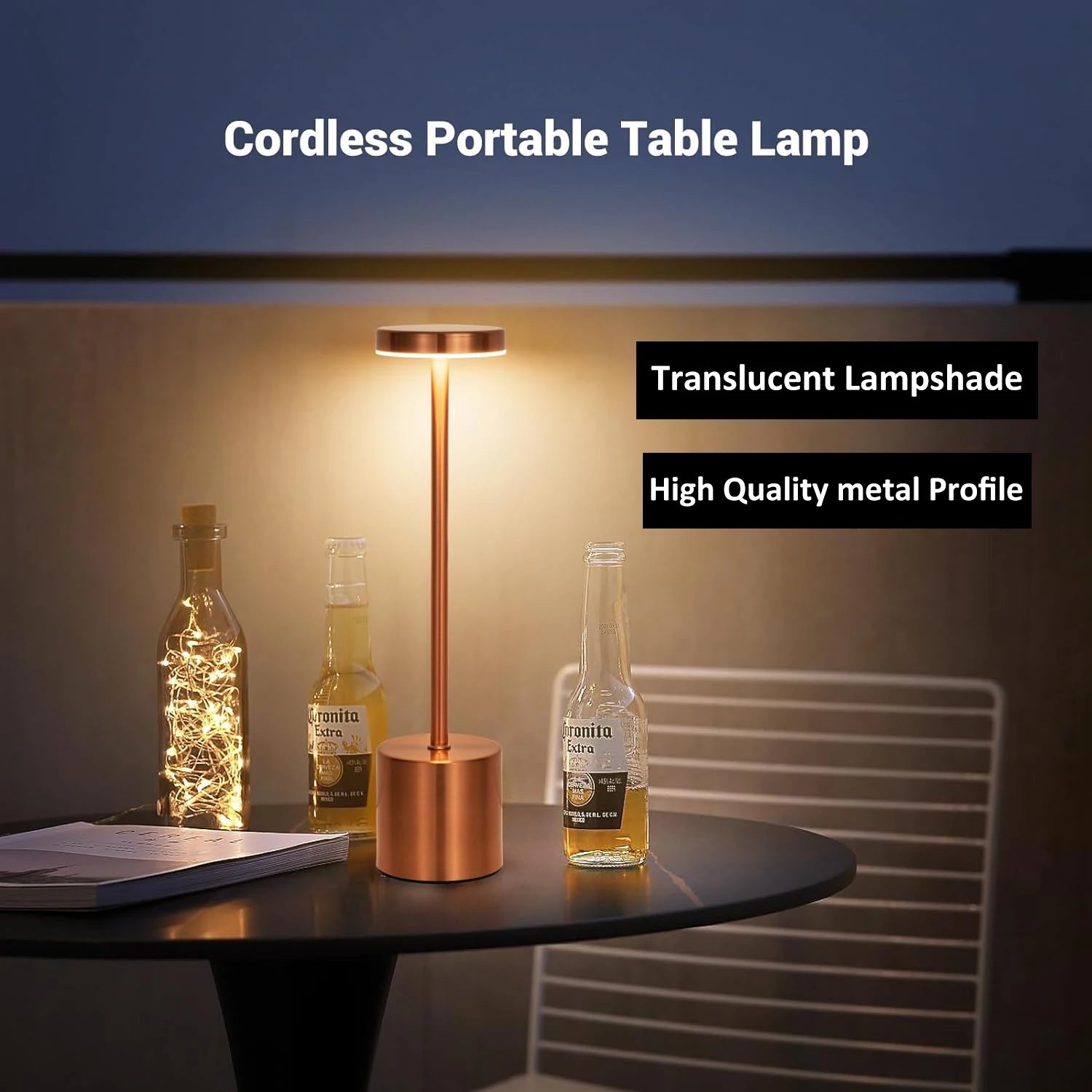 LED Touch Sensor Rechargeable Table Lamp for Reading - Smarsty