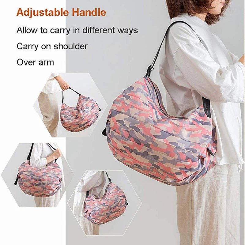 Foldable Storage Bag With Handle Camouflage Shopping Bag - Smarsty
