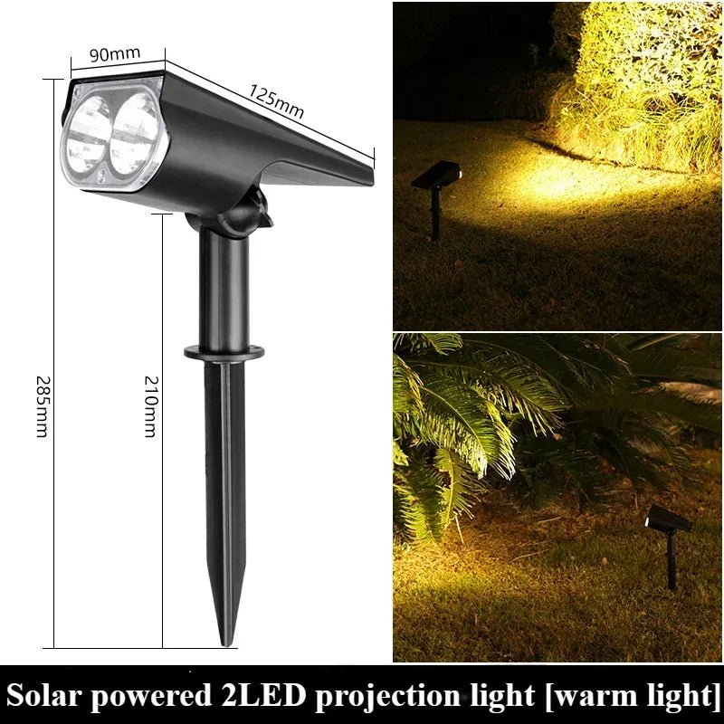 Adjustable LED Solar Spotlights for Outdoor Garden Lighting - Smarsty