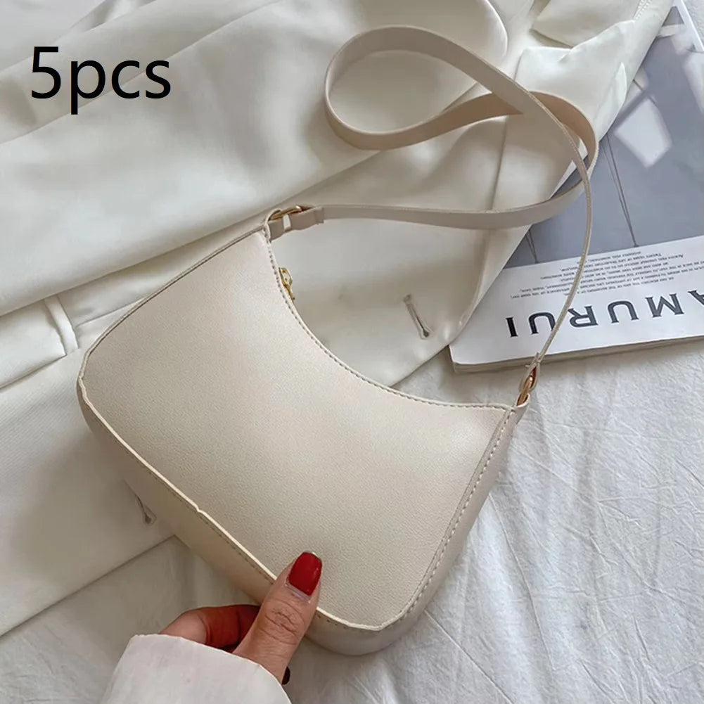 Retro PU Leather Shoulder Bag For Women Hobo Style Classic - Smarsty