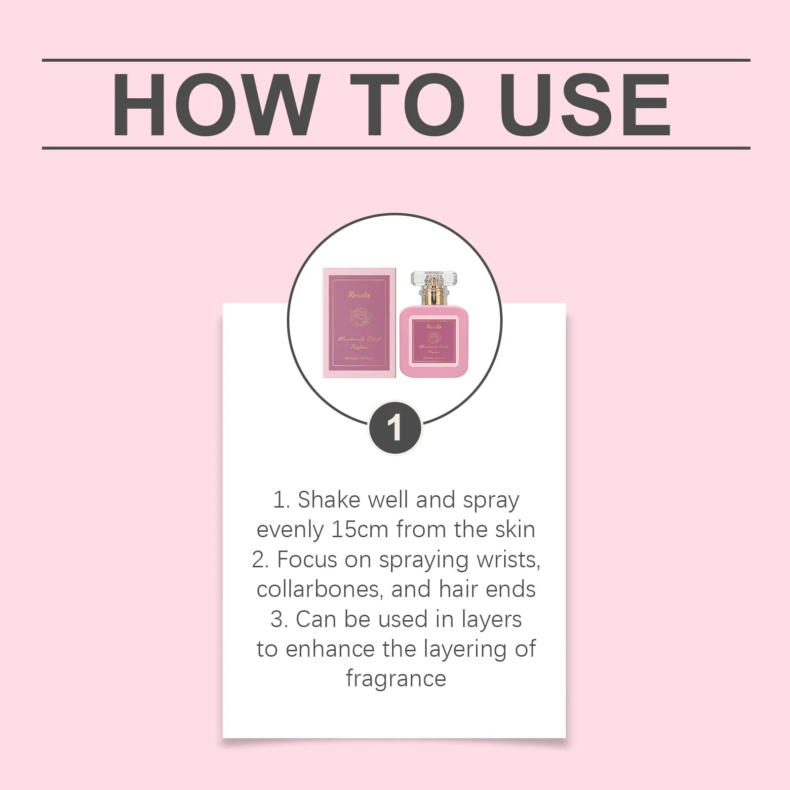 Roxelis Strawberry Sugar Sweet and Vital perfume Fresh, Sweet and Lasting Fragrance Date Commuting Multi Scene Portable Perfume