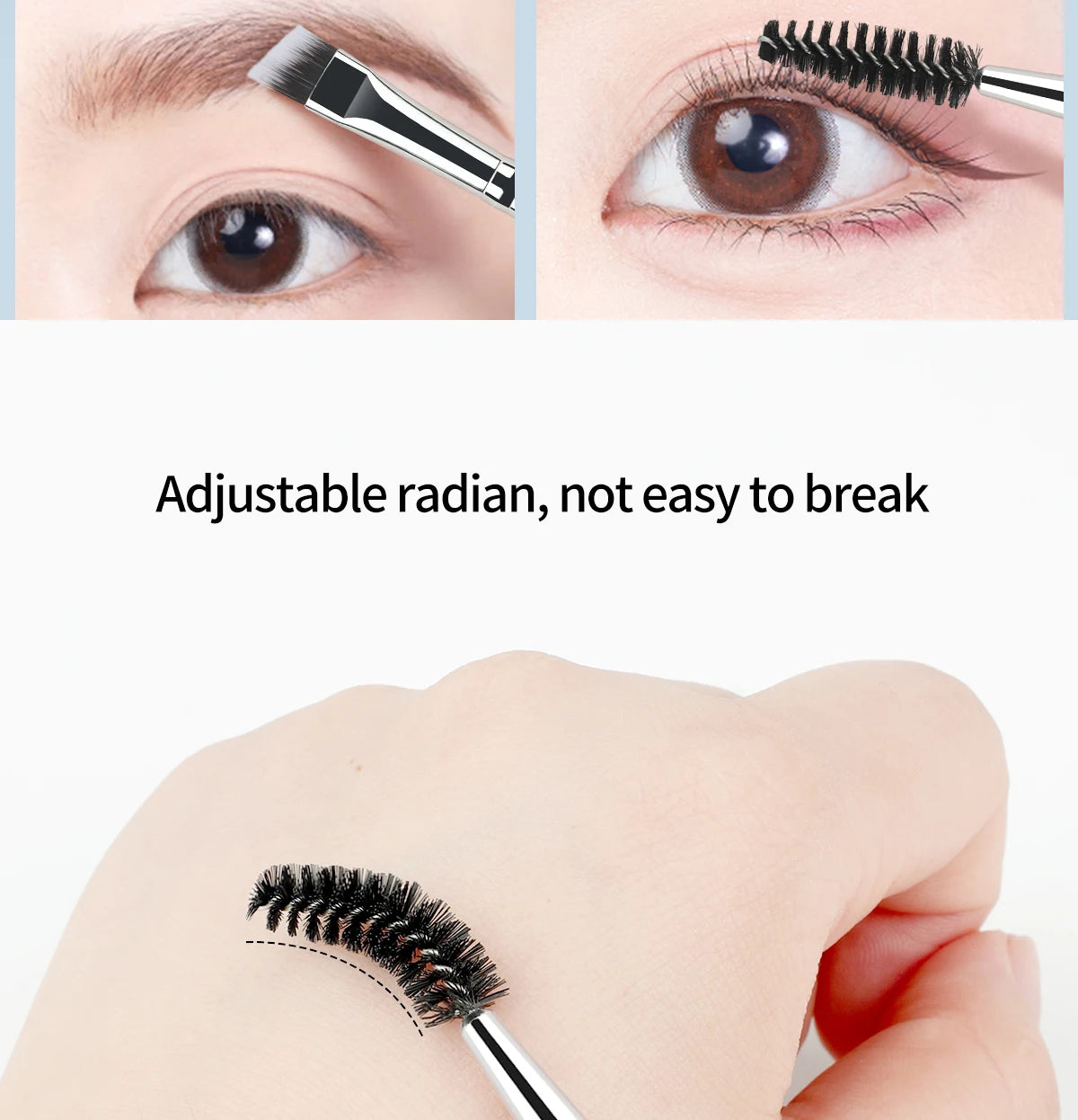 Dual Ended Eyebrow Brush With Spoolie For Perfect Brows - Smarsty