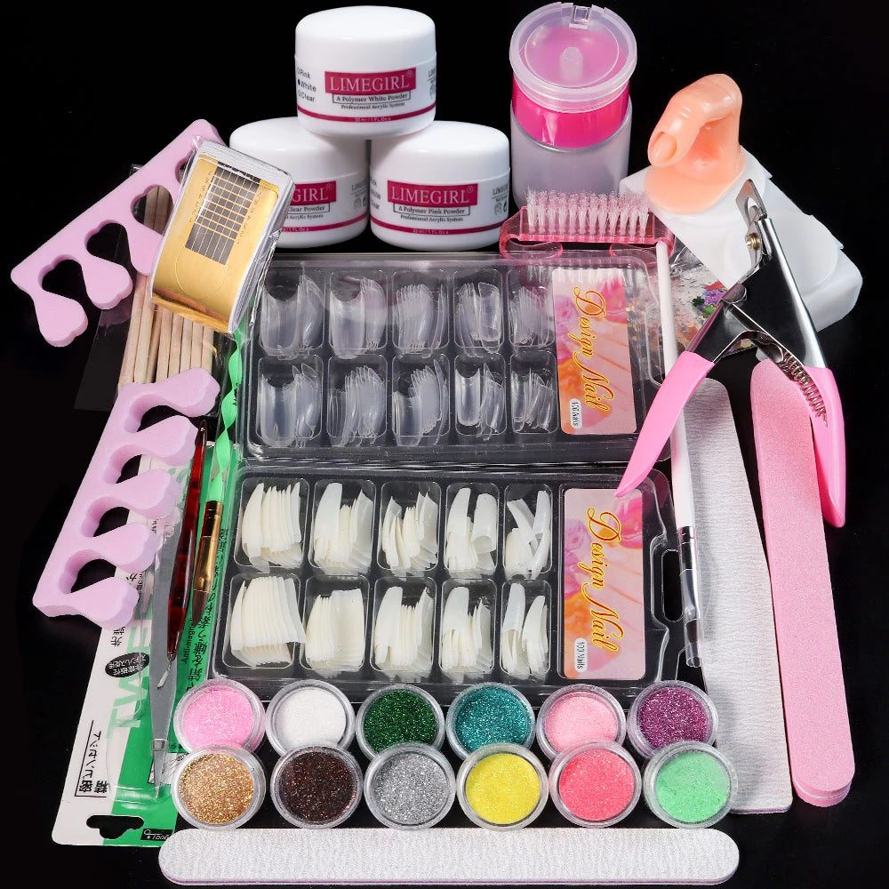 Acrylic Powder and Liquid Monomer Nail Art Kit - Smarsty