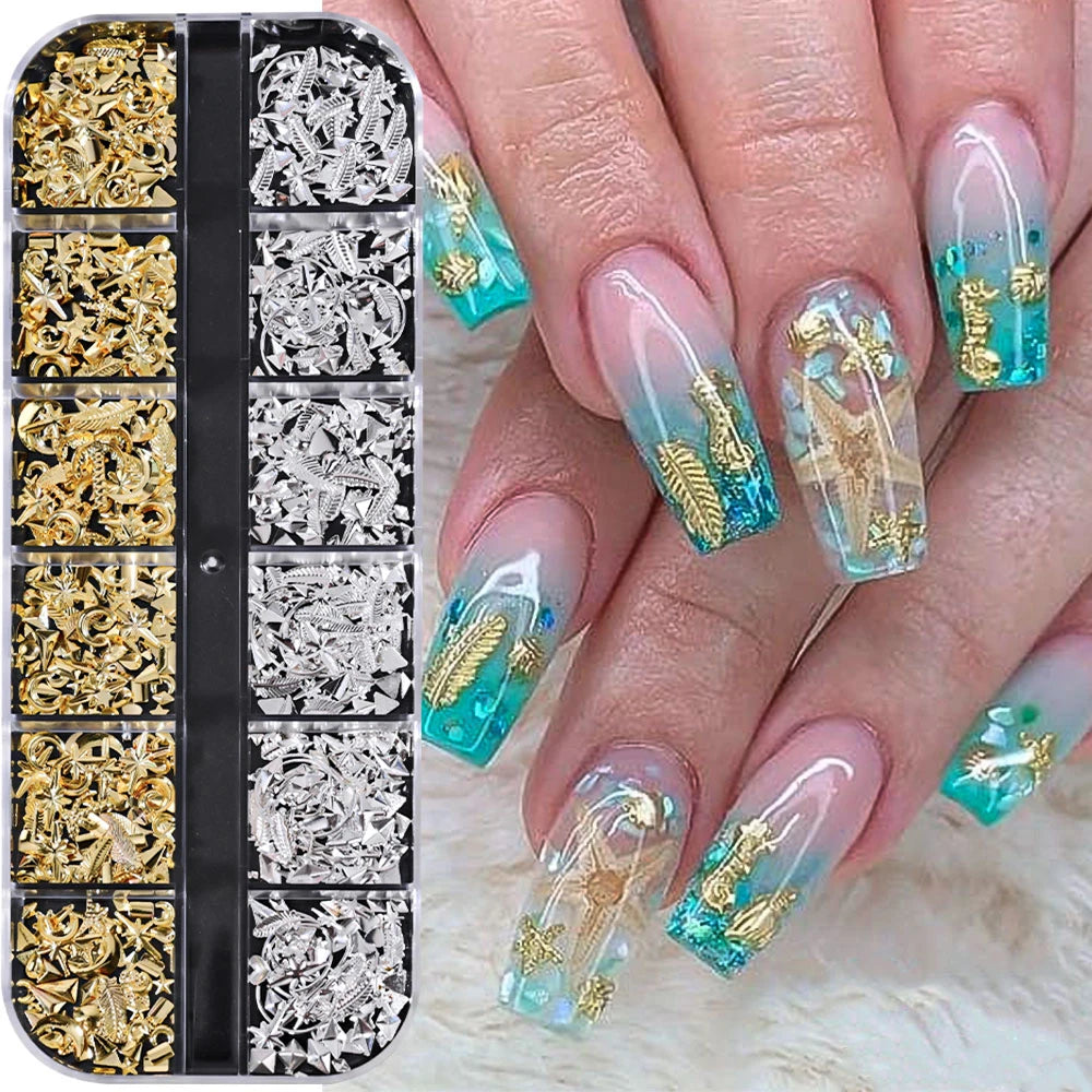 Metal Ocean Nail Art Charms for Stunning Manicures - Smarsty