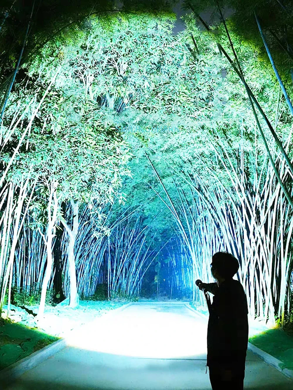 Ultra Bright LED Flashlight Powerful Tactical Torch 15000mah Built-in Battery Emergency Camping Spotlights With Tail Light by Smarsty