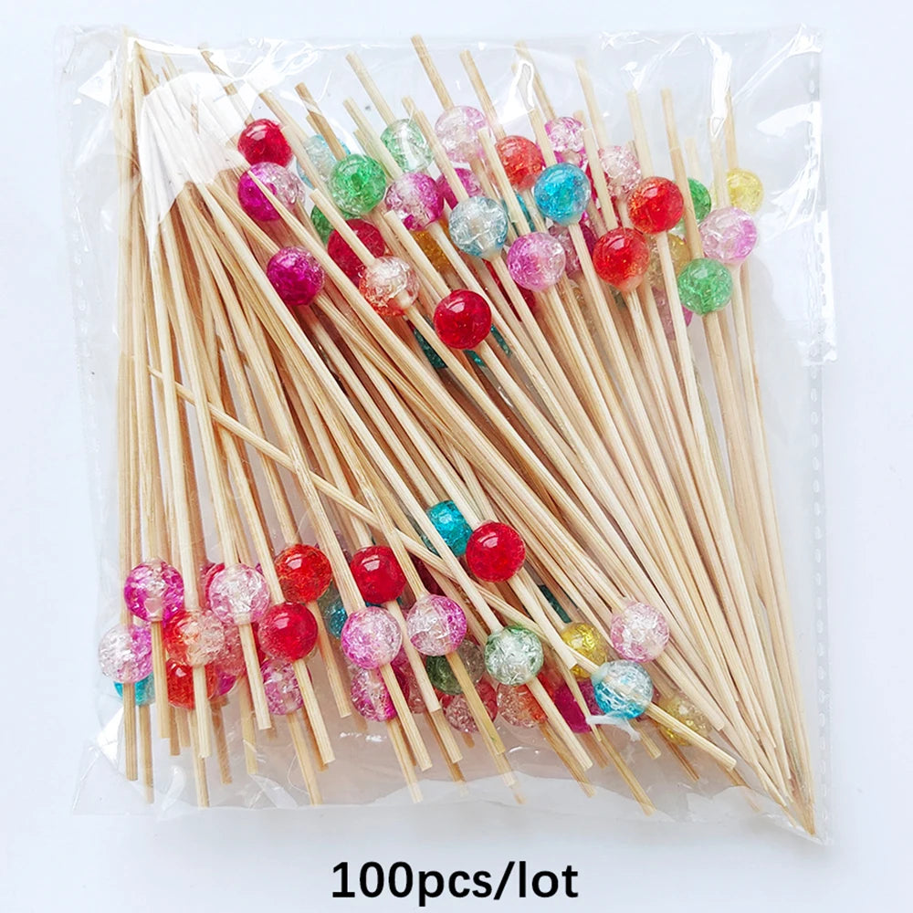 Wedding Pearl Wooden Skewers for Party Snacks - Smarsty