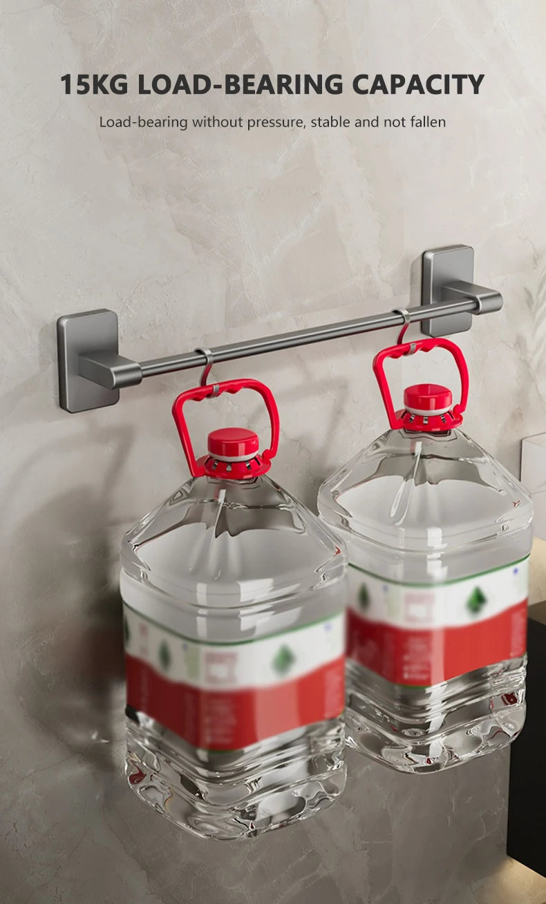 Non Perforated Suction Cup Towel Rack for Bathroom Storage - Smarsty