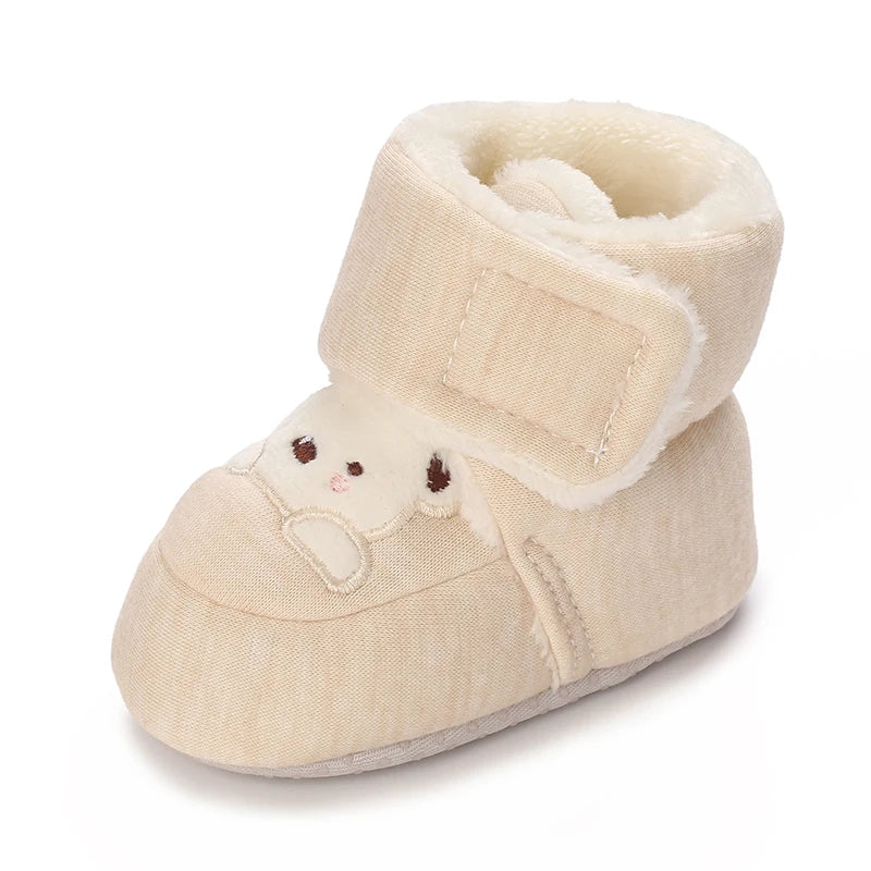 Soft Soled Bear Baby Snow Boots Warm Plush First Walkers - Smarsty