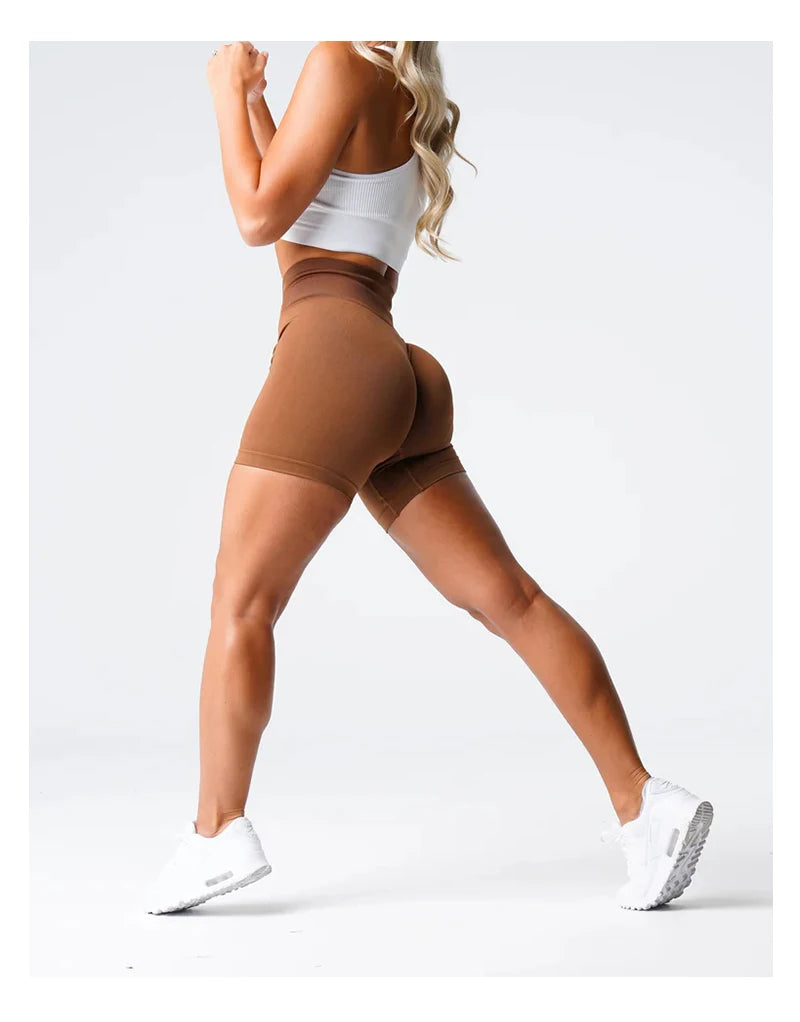 TKITK Spandex Solid Seamless Shorts Women Soft Workout Tights Fitness Yoga Pants Gym tight pants leggings cycling shark pants