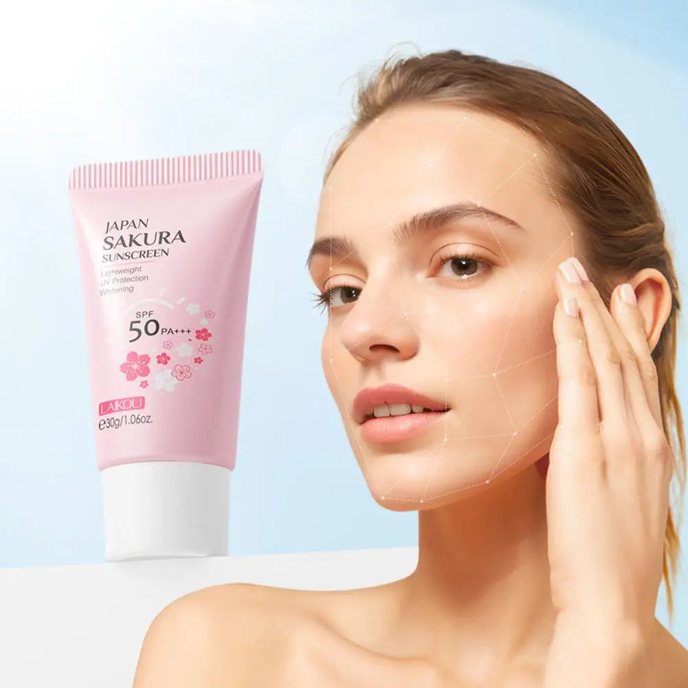 Sakura Sunscreen Cream SPF50 Moisturizing UV Protection - Smarsty