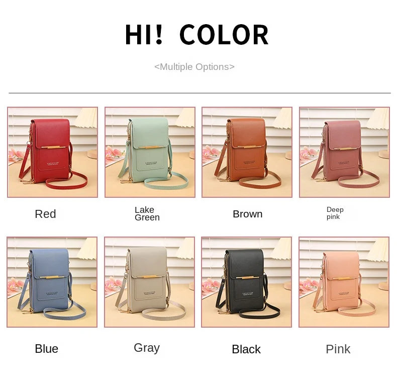 Crossbody Phone Bag With Touch Screen Lock Card Holder - Smarsty
