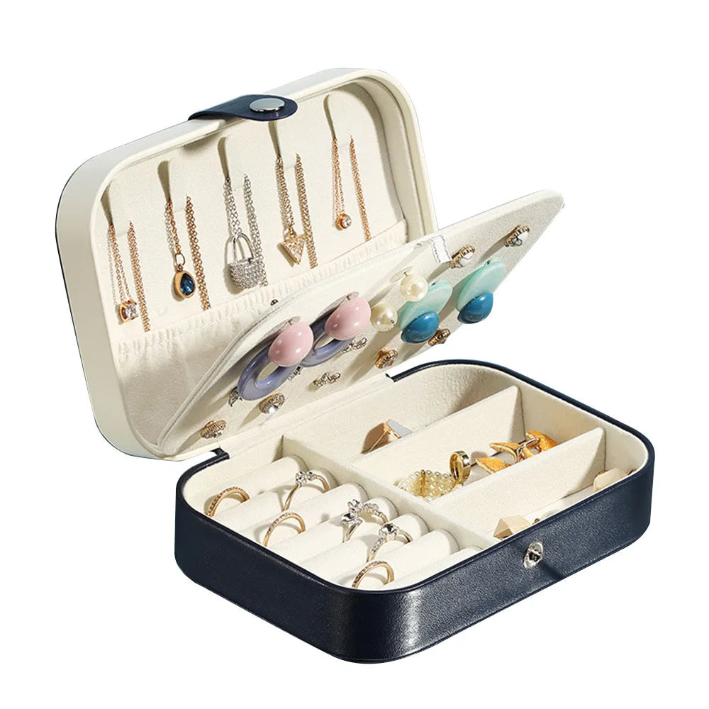 Portable Jewelry Organizer Case with Zipper Closure - Smarsty